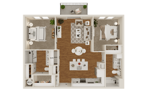 B2 Floor Plan at Lenox Grand, Texas 